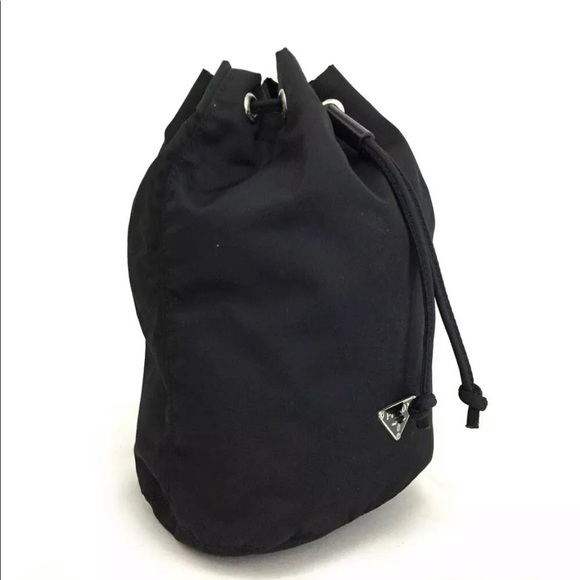 Prada Logos Vela Nylon Mini Drawstring Bag Pouch - Picture 2 of 11